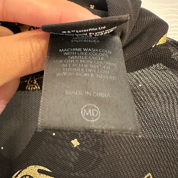 Lucasfilm 50th Anniversary Star Wars Gold & Black Death Star Mock Neck Dress - Picture 11 of 11